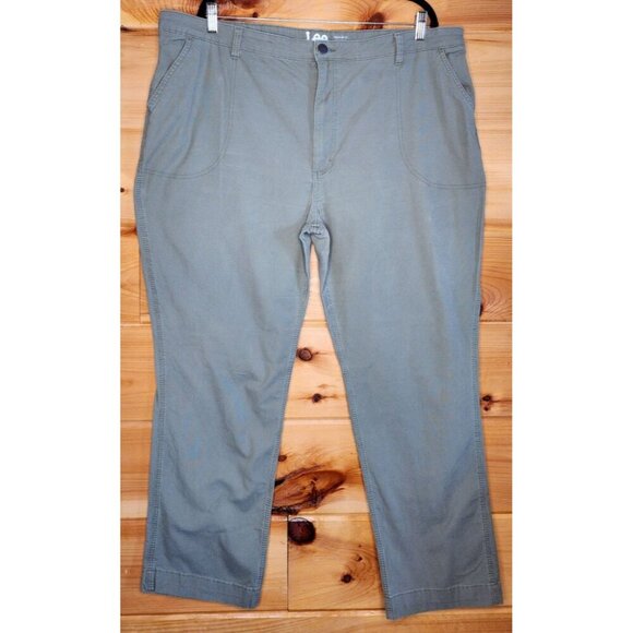 Women’s LEE Carpenter Workwear Pants Green SIZE 22 Plus Size 22 Lee Dungaree - Picture 2 of 16